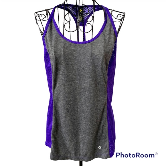 Xersion Quick-dri Purple/Gray Racerback Athletic Tank Top Size Small - Picture 1 of 9